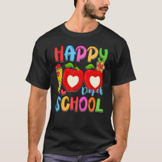 Pencil Apples Happy 100th Day Of School Student Te T-Shirt