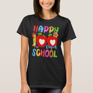 Pencil Apples Happy 100th Day Of School Student Te T-Shirt