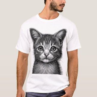 pencil art cat T-Shirt