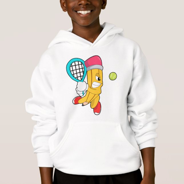 Pencil at Tennis with Tennis racket (Front)