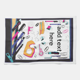 pencil case and stationery design  kitchen towel