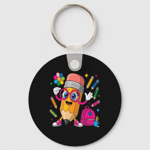 Pencil Character Learn Create Keychain