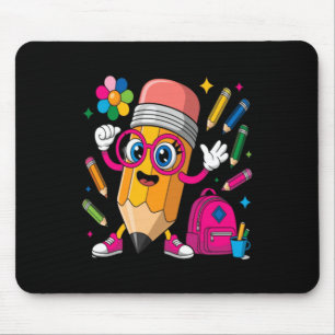 Pencil Character Learn Create Mouse Pad