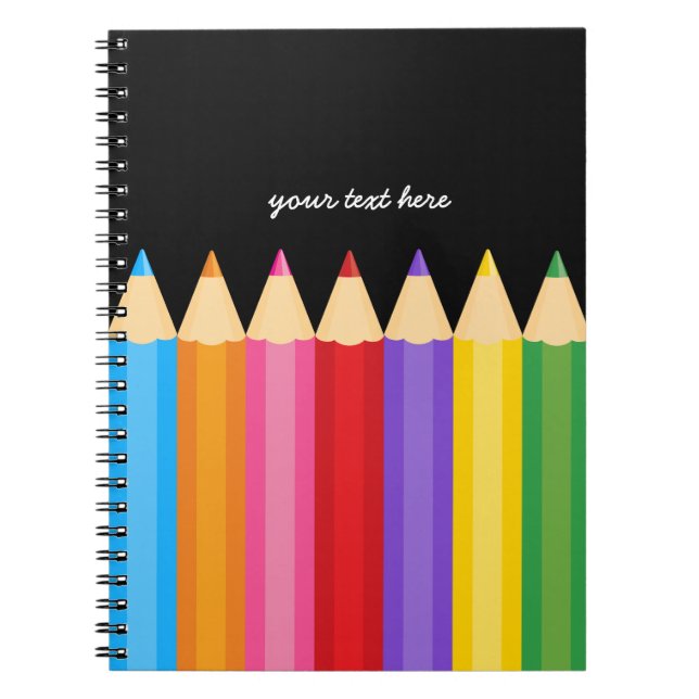 Pencil colours * choose your background colour notebook (Front)