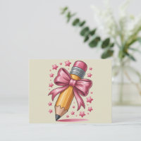 Pencil Coquette Bow Teacher Appreciation School