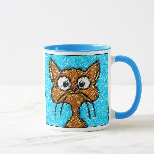 Pencil Crayon Kitty Mug (Right)