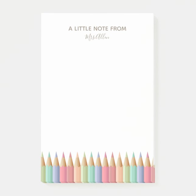 Pencil Crayon Teacher's Notepad (Front)