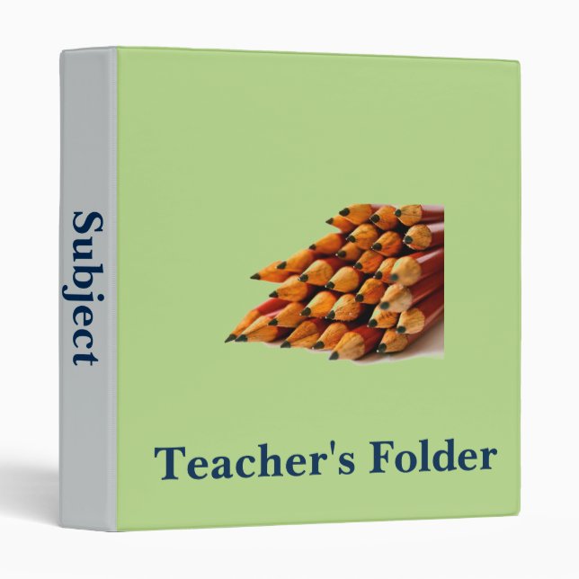 Pencil design teaching folder for subjects binder (Front/Spine)