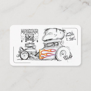 Pencil Drawing Street rods Square Business Card