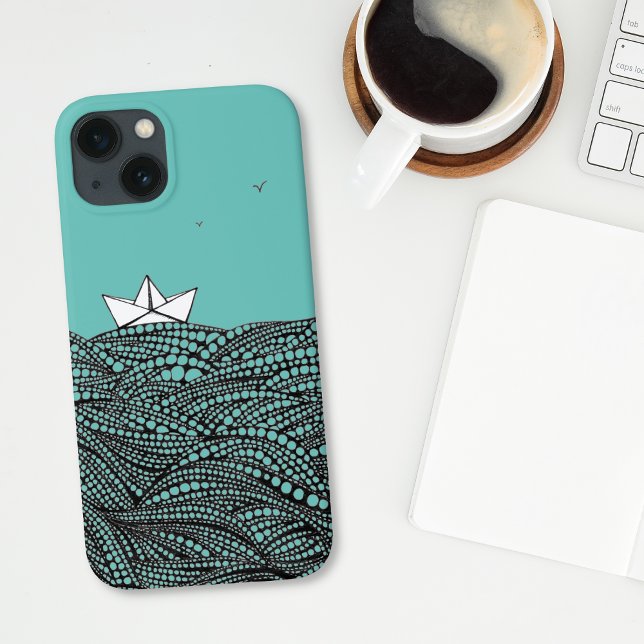 Pencil drawn Paper boat origami Case-Mate iPhone Case (Creator Uploaded)