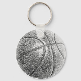 Pencil Effect Basketball Keychain
