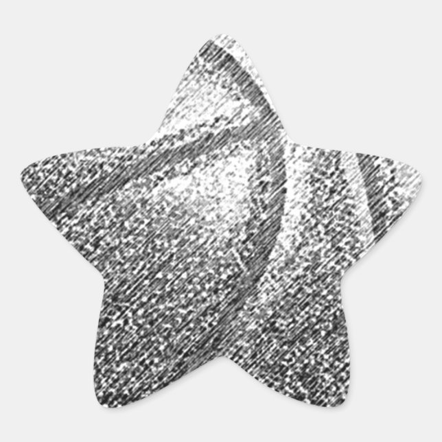 Pencil Effect Basketball Star Sticker (Front)
