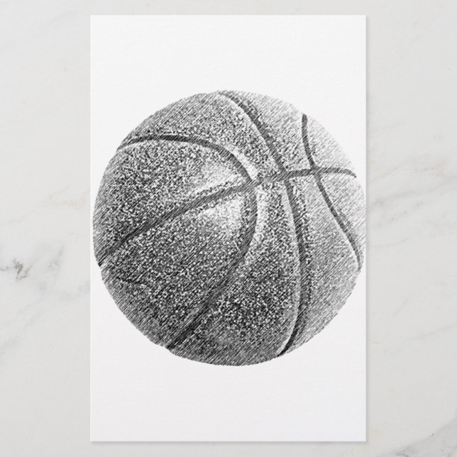 Pencil Effect Basketball Stationery (Front)