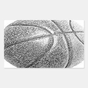 Pencil Effect Basketball Sticker