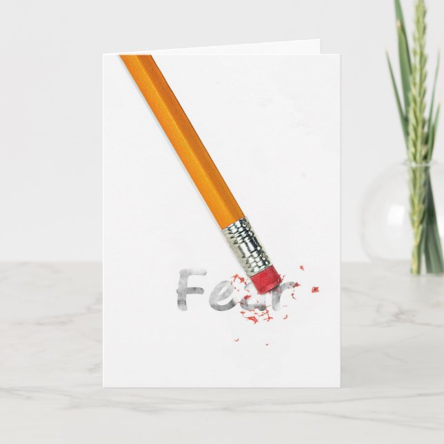 Pencil Eraser for fear Card (Front)