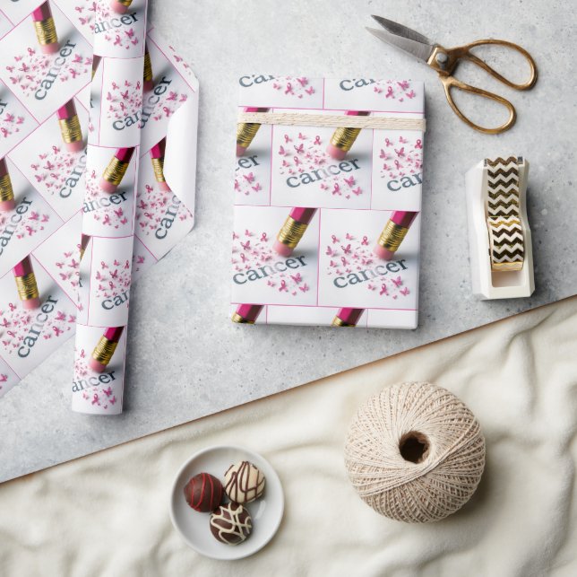 Pencil Erasing Cancer Text On Paper (Crafts)