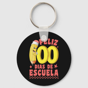 Pencil Feliz 100 Dias De Escuela Groovy 100 Days S Keychain