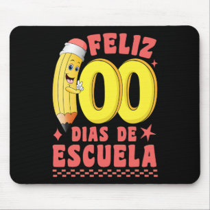 Pencil Feliz 100 Dias De Escuela Groovy 100 Days S Mouse Pad