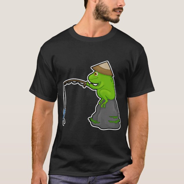 Pencil Fisher Fish Fishing T-Shirt (Front)