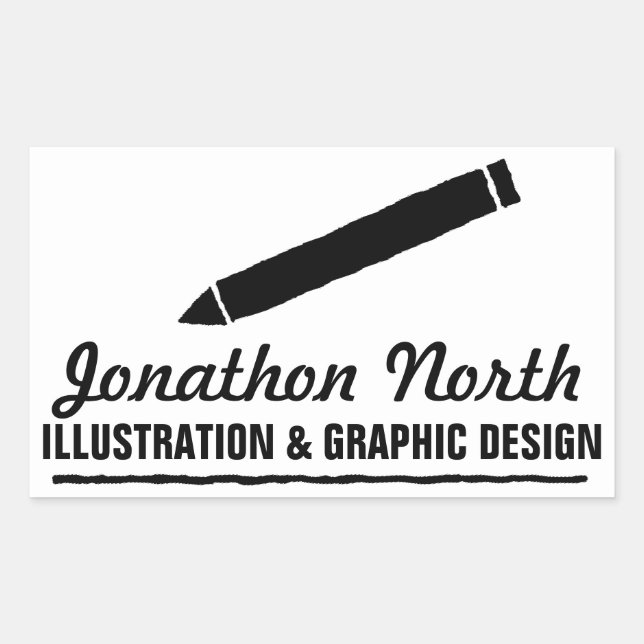 Pencil Graphic Design Black ID299 Sticker (Front)