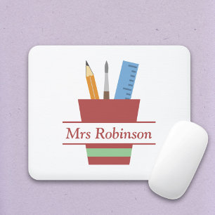 Pencil Holder Monogram Teacher Thank You Gift  Mouse Pad