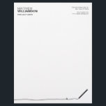 Pencil Letterhead for Authors, Writers<br><div class="desc">Coordinates with the PENCIL BUSINESS CARD FOR AUTHORS & WRITERS Template by 1201AM. An eye-catching modern,  designer letterhead template that's the perfect introduction for your personal brand. For writers,  authors,  editors,  bloggers,  teachers,  and more. © 1201AM CREATIVE,  LLC</div>