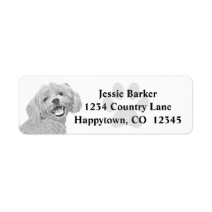 Pencil Maltese Return Address Label