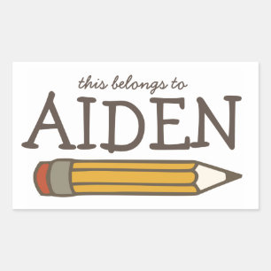 Pencil Name Label
