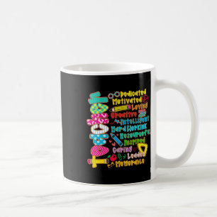 Pencil Preppy Teacher Dedicated Motivated Back To Coffee Mug
