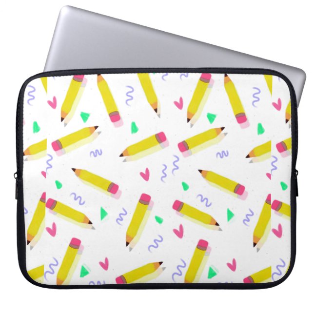Pencil Preschool Art Teacher Good End of Year Teac Laptop Sleeve (Front)