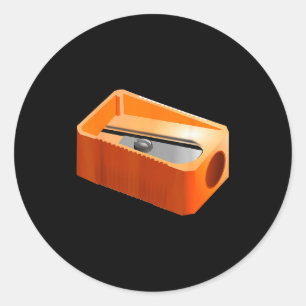 Pencil Sharpener Funny Office School Supplies Cost Classic Round Sticker