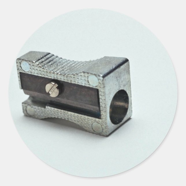 Pencil sharpener Photo Classic Round Sticker (Front)