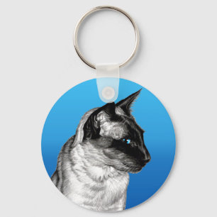 Pencil Siamese Keychain