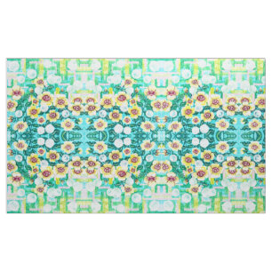 Pencil Sketch Floral Fabric