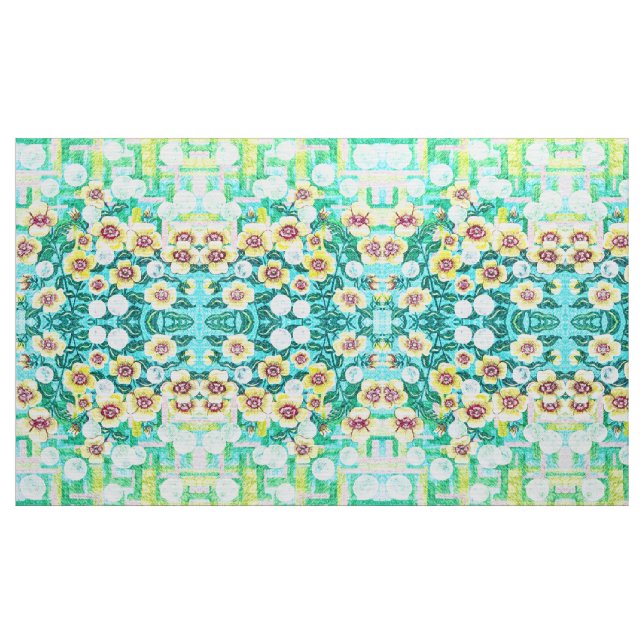 Pencil Sketch Floral Fabric (Yard)