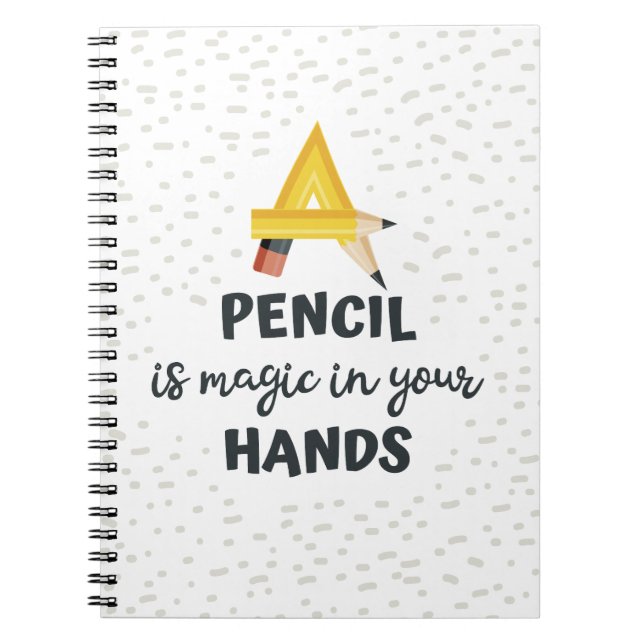 Pencil Sketch Spiral Photo Notebook (Front)