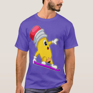 Pencil Snowboard Winter sports T-Shirt