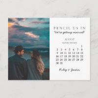 Pencil Us In Save the Date August 2020 Calendar