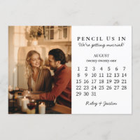 Pencil Us In Save the Date August 2021 Calendar