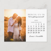 Pencil Us In Save the Date June 2022 Calendar