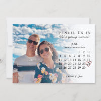 Pencil Us In Save the Date June 2023 Calendar Invi