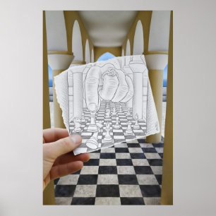 Pencil Vs Camera - Checkmate Poster