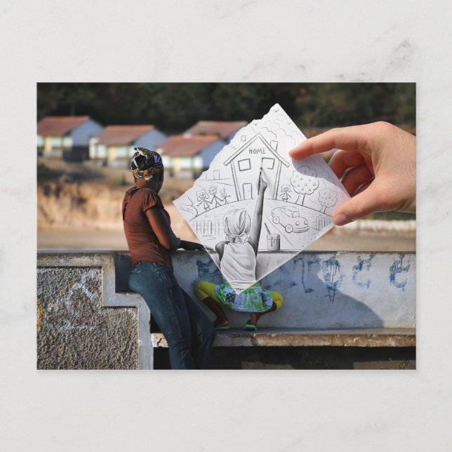 Pencil Vs Camera - Home Postcard (Front)