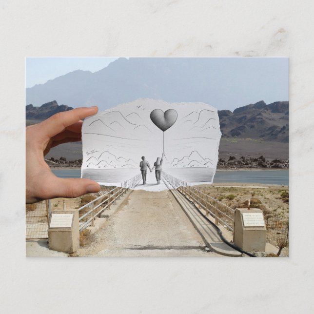 Pencil Vs Camera - Lovers Postcard (Front)