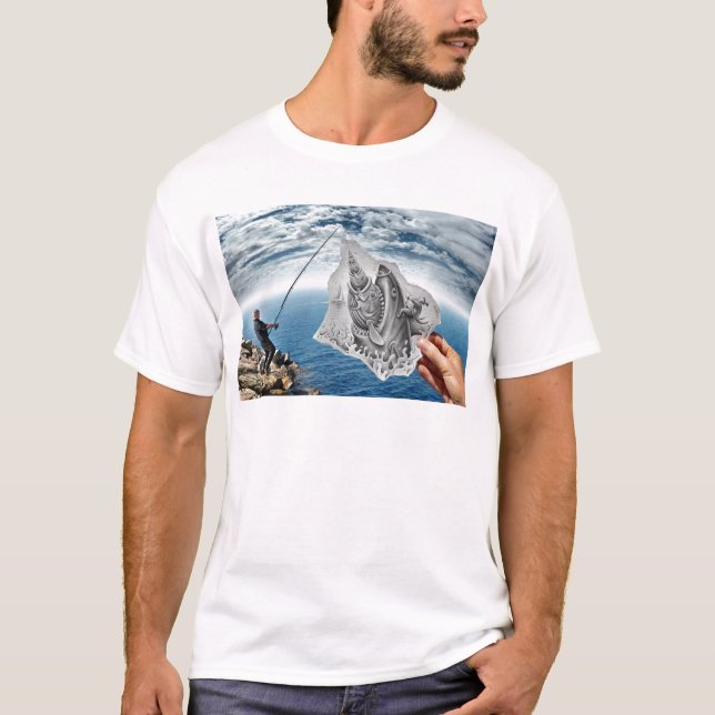 Pencil Vs Camera - Shark T-Shirt (Front)