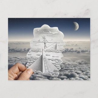 Pencil Vs Camera - Tightrope Walker Postcard