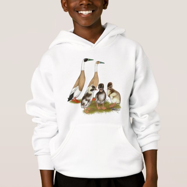 Penciled Runner Duck Family (Front)