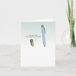 Pencils Cartoon Card