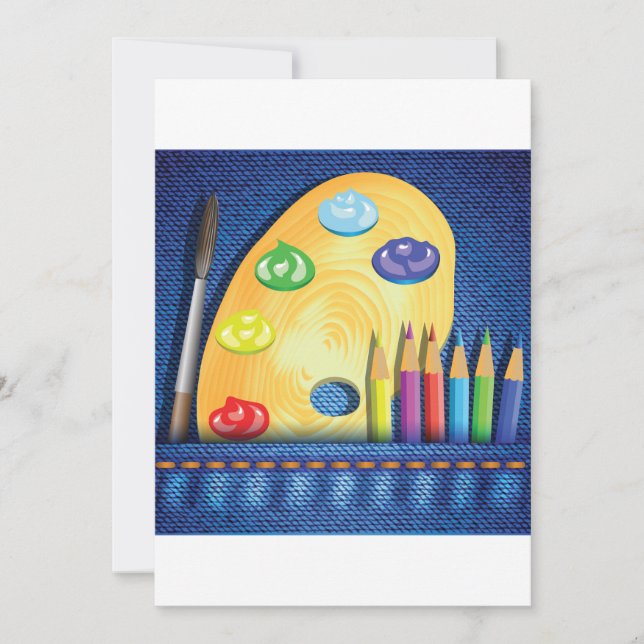 Pencils Et Invitations De Pinceaux (Devant)