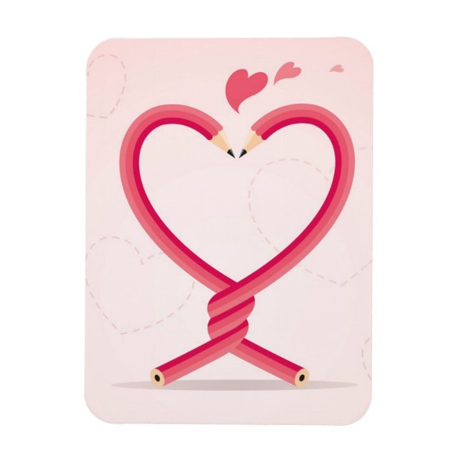 Pencils in Love Magnet (Vertical)